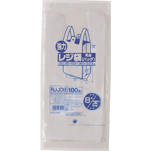 ＲＪＪ－０８レジ袋レギュラー西日本２５号１００枚 ジャパックス 人気 おすすめ 業務用強力 レジ袋 乳白色 ＲＪＪ－０８ 爆買い送料無料 １００枚入 4521684271914