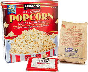 【1箱44袋入】KIRKLAND カークラン シグネチャー バター 電子レンジ用ポップコーン 93.5g×44袋 4.1kg コストコ 大容量 個包装 小分け ばらまき お菓子 おつまみ 人気 ハロウィン クリスマス 誕生日