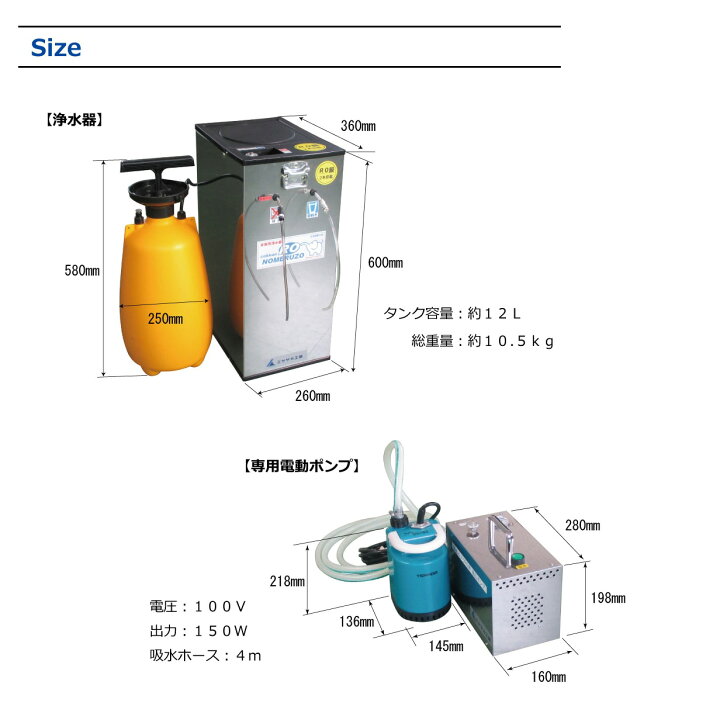 楽天市場】非常用 RO逆浸透膜型浄水器 飲めるゾウRO 【電動・手動併用 