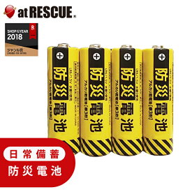 防災電池 超長期保存（単3形・4本パック） 日常備蓄 電池 パック 買い置き 防災 備品 家電用 おもちゃ用 ゲーム機用【台風 停電対策】【保存期間：2034年10月】【台風 停電対策】