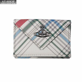 ヴィヴィアン財布 三つ折り財布 レディース Vivienne Westwood ヴィヴィアンウェストウッド NO,15 SAFFIANO PRINT O101 MADRAS CHECK プレゼント ギフト