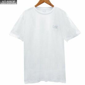 エンポリオアルマーニ シャツ EA7 EMPORIO ARMANI クルーネックTシャツ Mサイズ ホワイト 8NPT51/PJM9Z 0100 WHT/SILVER LOGO