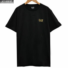エンポリオアルマーニ シャツ EA7 EMPORIO ARMANI クルーネックTシャツ Lサイズ ブラック 8NPT51/PJM9Z 0208 BLACK/GOLD LOGO