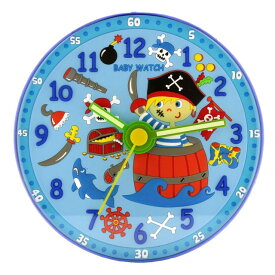 【あす楽】baby watch ベビーウォッチ 子供部屋用掛け時計 海賊 HL002