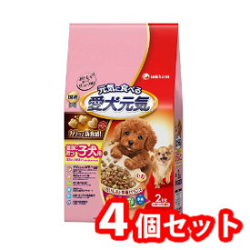 4個セット ユニ・チャーム 愛犬元気健康に育つ子犬用チキン・ささみ・緑黄色野菜・小魚入り2.0kg 4520699655405