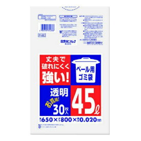 【送料込】 日本サニパック ペール用ゴミ袋 透明 45L P-5C 30枚入 1個