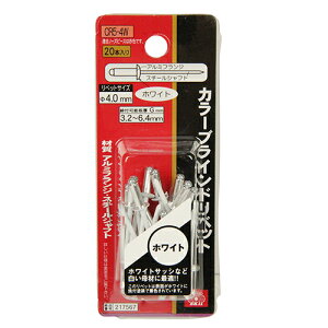 【送料込】 藤原産業 SK11 カラーリベット 20入 CR5-4W 1個