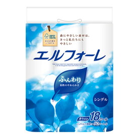 【送料込・まとめ買い×4個セット】大王製紙 エルフォーレ トイレットティシュー 18ロール シングル トイレットペーパー