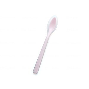 【配送おまかせ】岡部洋食器製作所 口あたりやさしいスプーン 一体深型 小 KU-06 ピンク 1個
