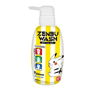 �y�������E�܂Ƃߔ���×24�Z�b�g�z�o���_�C BANDAI ZENBUWASH �[���u�E�H�b�V�� �|�P�b�g�����X�^�[ 300mL ��������̂����� �S�g�܂邲�ƃV�����v�[