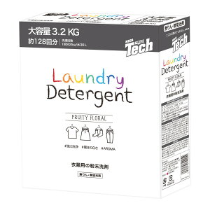 【送料込・まとめ買い×4個セット】トイレタリージャパン メガテック 洗たく用粉末洗剤 3.2kg 洗濯用洗剤