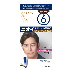 【送料込】ダリヤ サロンドプロ 無香料 ヘアカラー メンズスピーディ 白髪用 6 自然な黒褐色 1個