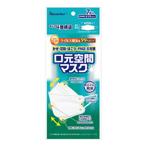 【送料込】日進医療器 Leader リーダー 口元空間マスク 7枚入 1個