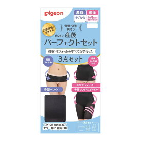 【送料込】ピジョン Pigeon 産後パーフェクトセット L ブラック 3点セット 1個