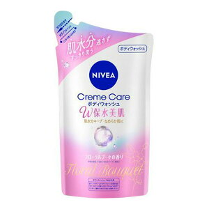 【送料込】花王 ニベア クリームケア ボディウォッシュ W保水美肌 フローラルブーケの香り 詰替 350ml 1個