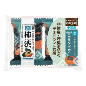 【×3個 送料込】ペリカン石鹸 ペリカンファミリー石鹸 薬用 柿渋 80g×2個セット