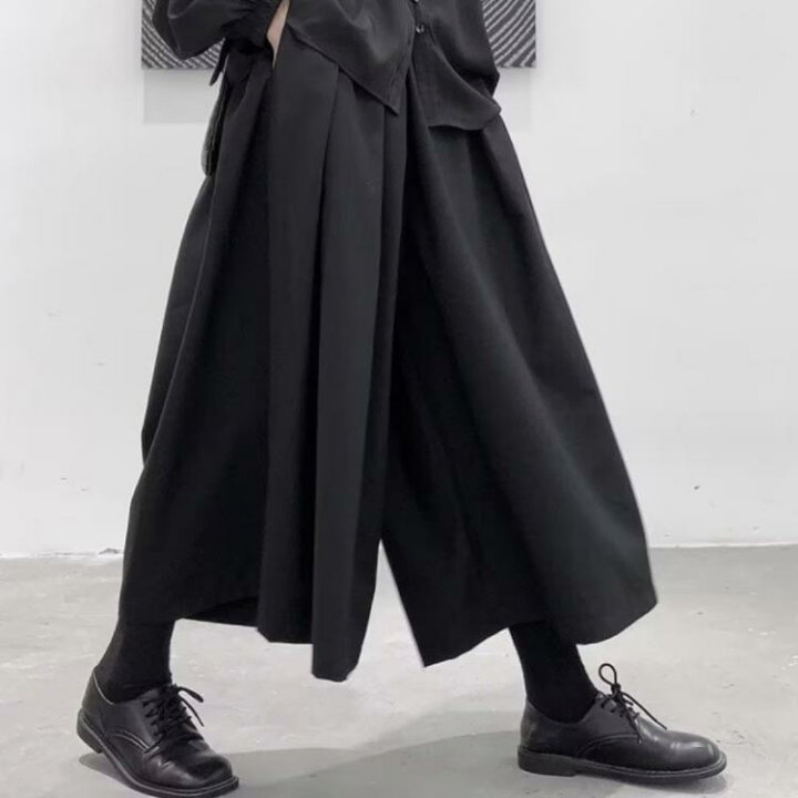 楽天市場】袴パンツ メンズ ワイドパンツ ハカマパンツ 9分丈 袴 