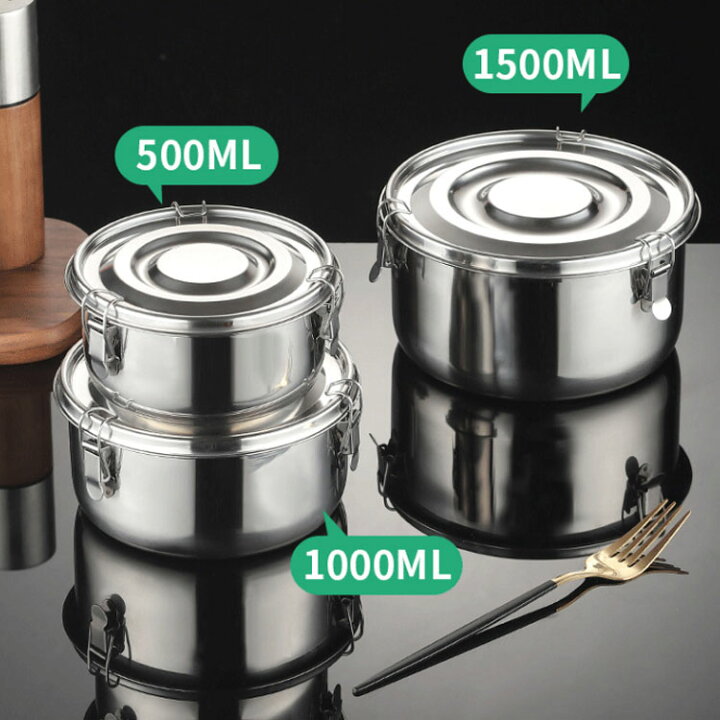 楽天市場】キムチ 保存容器 ステンレス製 キムチ容器 丸型 密閉 食品  