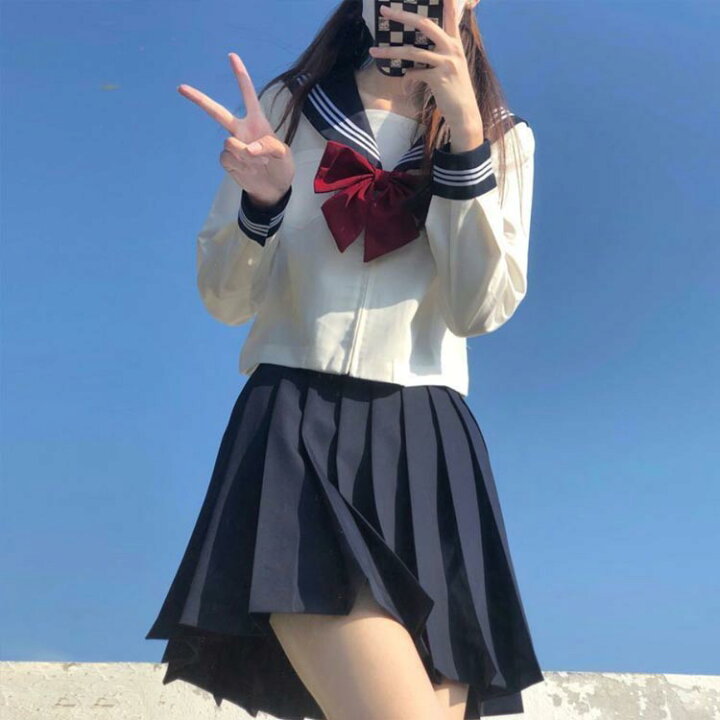 楽天市場】セーラー服 女子高生 制服 3点セット 長袖 半袖 シャツ  
