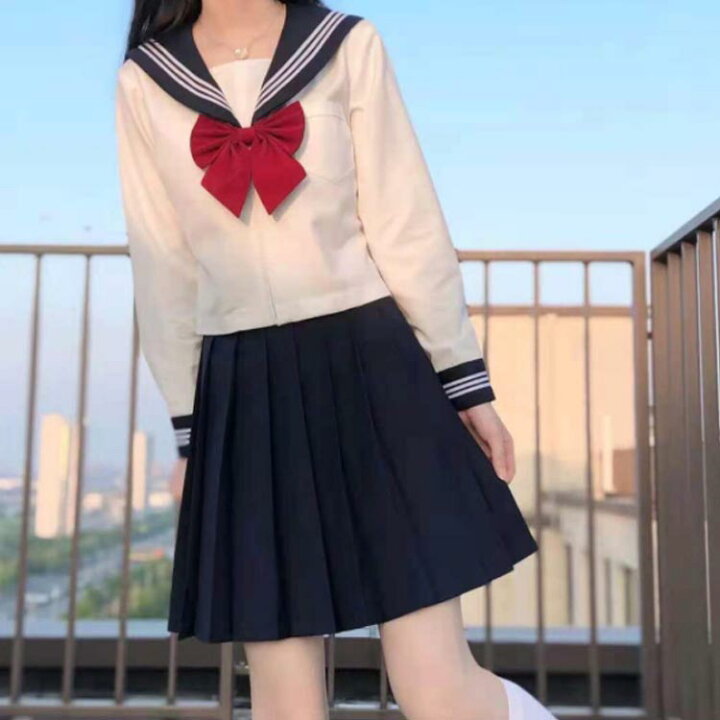 楽天市場】セーラー服 女子高生 制服 3点セット 長袖 半袖 シャツ 