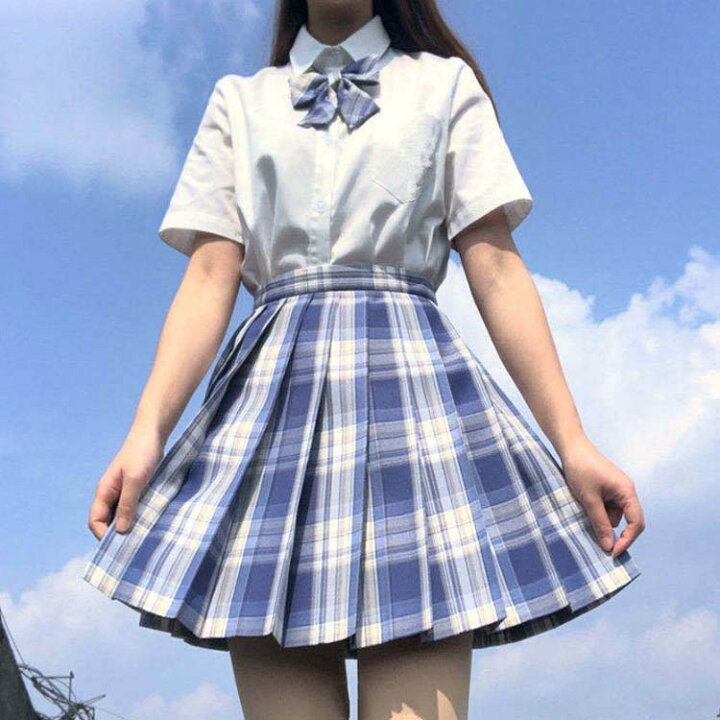 楽天市場】全20色！2点セット 制服 スカート チェック 夏 プリーツ 
