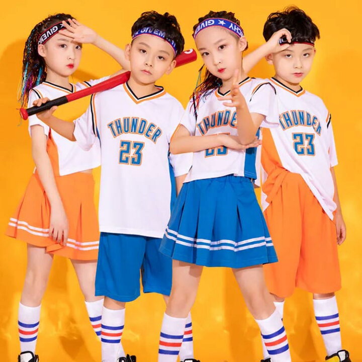 楽天市場】チアガール キッズ ダンス衣装 上下セット 子供用 
