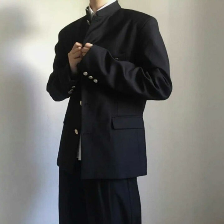 楽天市場】学生服 上下セット 男子 制服 学ラン 詰襟 ラウンド襟 上着 