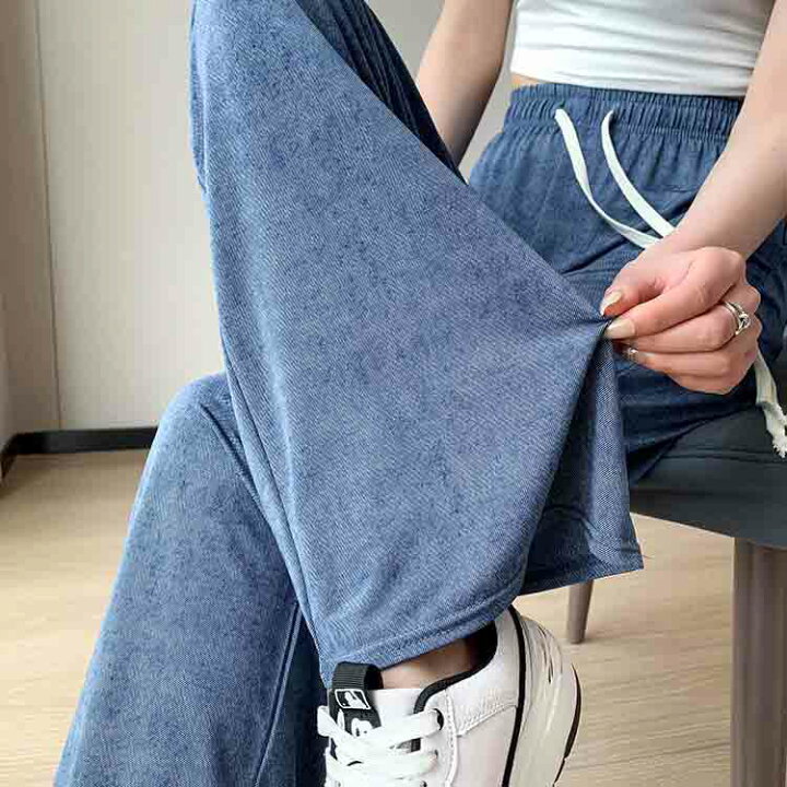 楽天市場】2枚セット 接触冷感 デニムパンツ レディース ストレート 