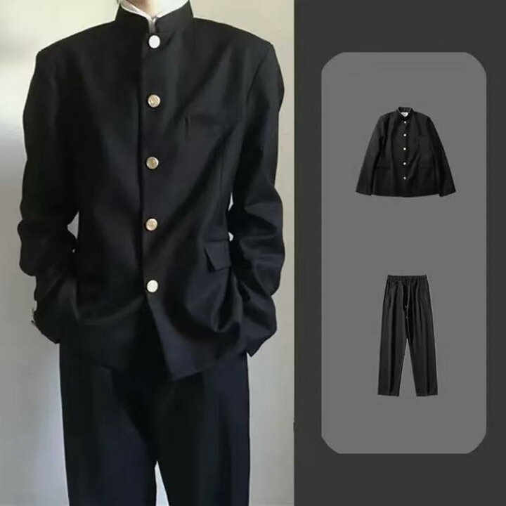 楽天市場】学生服 上下セット 男子 制服 学ラン 詰襟 ラウンド襟 上着  