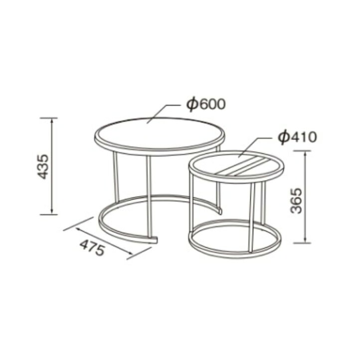 楽天市場】リビングテーブル 組立式 LT-82-W 幅600x奥行600x高さ435mm 