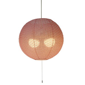 2灯 和紙 ペンダントライト cosmic 麻葉梅紫 電球付属なし シェードサイズ 幅390x奥行390x高さ350mm 彩光デザイン