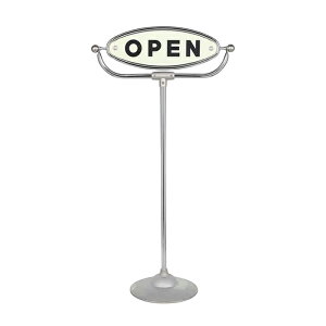 �Ŕ� �g���� OPEN-CLOSED SIGN STAND 123-385 ��569x���s290x����1100mm �_���g��
