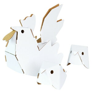 動物 にわとり 親子 ハコモ hacomo ペーパークラフト キット クリスマス 工作キット 小学生 工作 キット 知育 おもちゃ 誕生日プレゼント 子供 おもちゃ 男の子 女の子 誕生日 プレゼント 子供