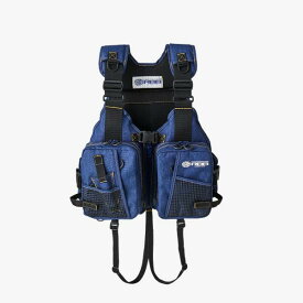 RIVALLEY FISHING GEAR RBB コンパクトゲームベスト（フリーサイズ） ネイビーデニム 7610
