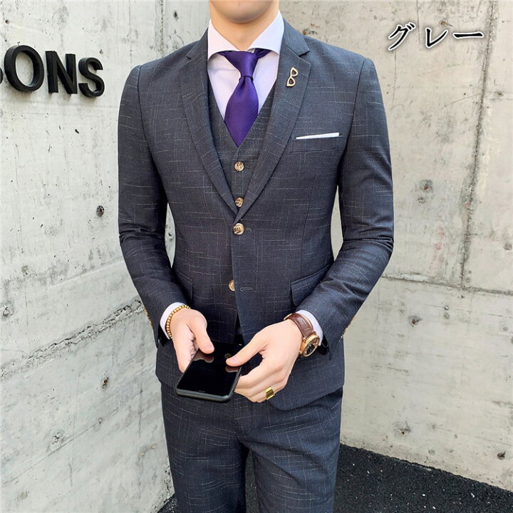 スーツ メンズ スリムスーツ カジュアルスーツ 通勤 面接 結婚式 WT02  