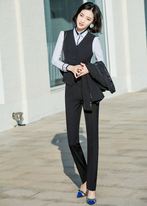 楽天市場】パンツスーツ スカートスーツ レディース 4点セット  