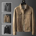 メンズ コート Gジャケット コーチジャケット スエード 大きいサイズ M-4XL アウター アメカジ系 シンプル おしゃれ カーキ コーヒー 秋服 冬服 サックス カジュアル スウェード（jk230）