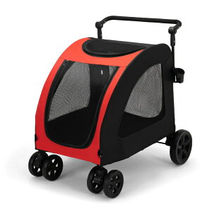 ペットカート 大型犬 カート 犬 カート 大型ペット専用 大型犬 中型犬 多頭用 犬用ベビーカー 犬 大きめ カート 高齢犬 老犬 大型犬 中型犬 多頭用 介護 折りたたみ 4輪 犬カート 大径タイヤ