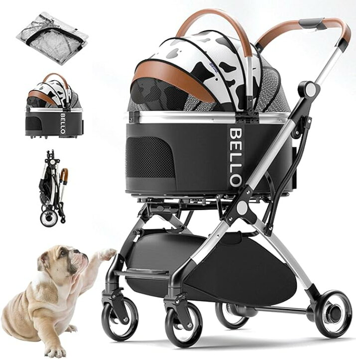 楽天市場】3-in-1 高級犬/猫ベビーカー、 ポータブルジョガートラベル 