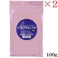ジャパンヘナ 人工染料混合ヘナ 100g C-1 ソフトブラウン ×2セット
