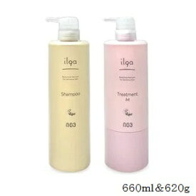 ナンバースリー 003 イルガ 薬用 シャンプー 660ml + トリートメント M 620g [ディスペンサー付] (医薬部外品)