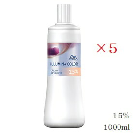 ウエラ イルミナカラー クリームディベロッパー 1000ml 1.5％ ×5セット (医薬部外品) (在庫限り販売終了)