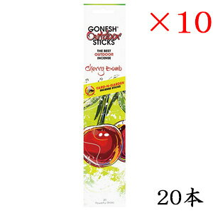 �K�[�l�b�V�� GONESH incense 20 sticks OUTDOOR CHERRY BOMB ×10�Z�b�g