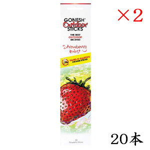 �K�[�l�b�V�� GONESH incense 20 sticks OUTDOOR STRAWBERRY BLAST ×2�Z�b�g
