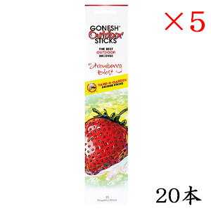 �K�[�l�b�V�� GONESH incense 20 sticks OUTDOOR STRAWBERRY BLAST ×5�Z�b�g