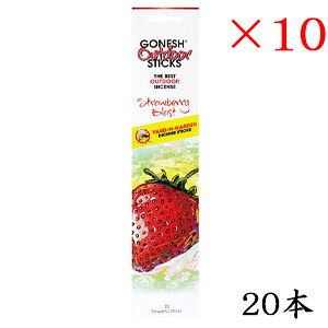 �K�[�l�b�V�� GONESH incense 20 sticks OUTDOOR STRAWBERRY BLAST ×10�Z�b�g