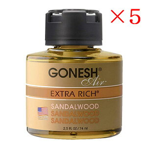 K[lbV GONESH LIQUID AIRFRESHENER SANDALWOOD ×5Zbg