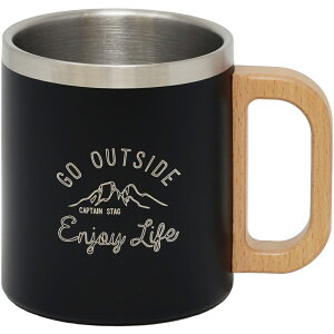 �L���v�e���X�^�b�O(CAPTAIN STAG) �����e �_�u���X�e�����X�}�O�J�b�v250ml �u���b�N �u���b�N UH-2022