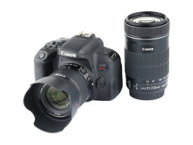 【あす楽】【中古】《良品》【6ヶ月保証】Canon EOS Kiss X9i + EF-S 18-55mm F4-5.6 IS STM EF-S55-250mm F4-5.6 IS STM デジタル一眼レフカメラ 標準 望遠 ズームレンズ 小型 軽量 運動会 発表会 EFマウント