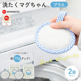 【NEW】2個セット 正規品 洗たくマグちゃんプラス | ポスト投函 洗濯マグちゃん 洗濯 洗たく せんたく マグちゃん まぐちゃんマグネシウム 消臭 洗浄 除菌 室内干し ナイロン ポリエステル 洗濯まぐちゃん ポスト ネコポス メール便 送料無料 宮本製作所 アートナップ